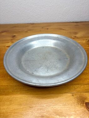 Vintage 9" Enlisted Aluminum Mess Hall Plate USN WW1 USA No. 2 Navy Military